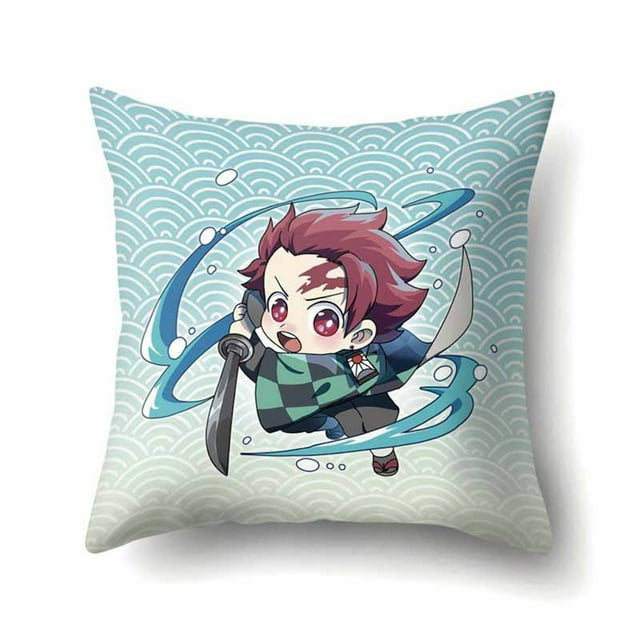Funda de cojín decorativa Demon Slayers Anime, 45 x 45 cm