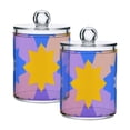 thumbnail image 2 of Simple Stars Pattern Translucent Plastic Cans Storage Canisters with Lid Set of 4, 2 of 7
