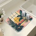 thumbnail image 4 of Yayeee Dish Drying Mat for Kitchen Counter 18" x 24" Microfiber Super Absorbent Coffee Decorative Pad, Pink Sunset, 4 of 9