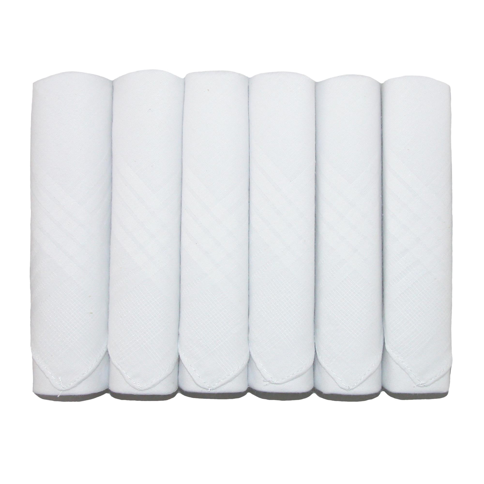 Umo Lorenzo Cotton Boxed Plain Handkerchiefs (Pack of 6) (Men's