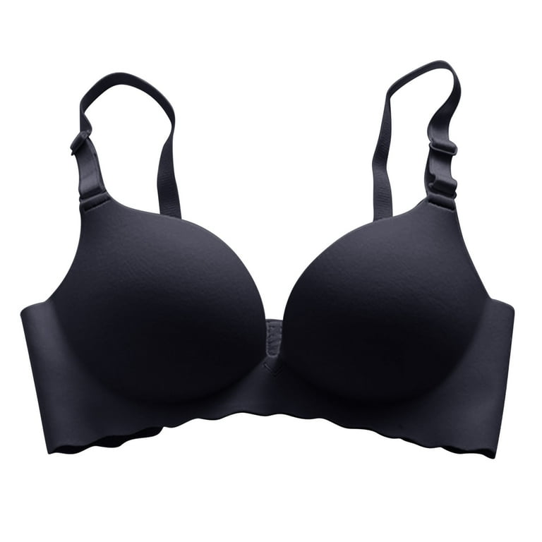 adviicd Balconette Bras for Women Women's Wireless Bra with Cooling,  Seamless Smooth Comfort Wirefree T-Shirt Bra Black 32