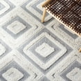 thumbnail image 4 of SAFAVIEH Cottage Wight Geometric Indoor/Outdoor Area Rug, Ivory/Grey, 6'7" x 6'7" Round, 4 of 6