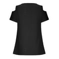 thumbnail image 4 of EINCcm Sexy Cold Shoulder Tops for Women 2024 Summer Hollow Out Eyelet Short Sleeve Tshirts Going Out Blouses Ladies Tunic Tops, 4 of 6