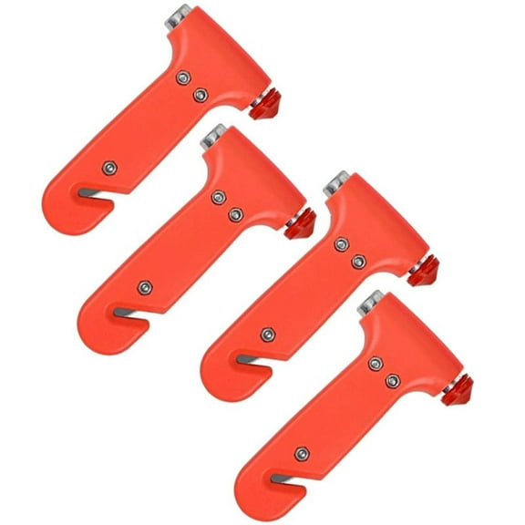 4-Piece Rescue Tool Hammer for Belt Window Switch, Suitable for Cars and Vehicles.