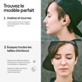 thumbnail image 4 of 2 Embouts Auriculaires (comprende 4 Embouts Auriculaires De Rechange En Silicone) - Embouts Auriculaires Silencieux Avec Anneau Antibruit Noir - Pr, 4 of 5