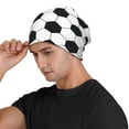 thumbnail image 3 of Rocae Soccer Ball for Beanies Hats for Men Women Warm Chunky Knit Hats Winter Adult Milk Silk Knitted Beanie, 3 of 7