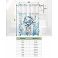 thumbnail image 6 of No Hook Shower Curtain with Snap in Liner, Summer Blue Ocean Crab Starfish Coral Jellyfish Watercolor Shower Curtains for Bathroom, Washable Shower Curtain Liner Set with Mesh Top Window, 36"x78", 6 of 6