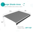 thumbnail image 5 of U-MAX Retractable Patio Awning with Manual Crank 10'×8', UV Protection & Waterproof Outdoor Sun Shade for Deck/Patio, Aluminum Frame, Gray, 5 of 7