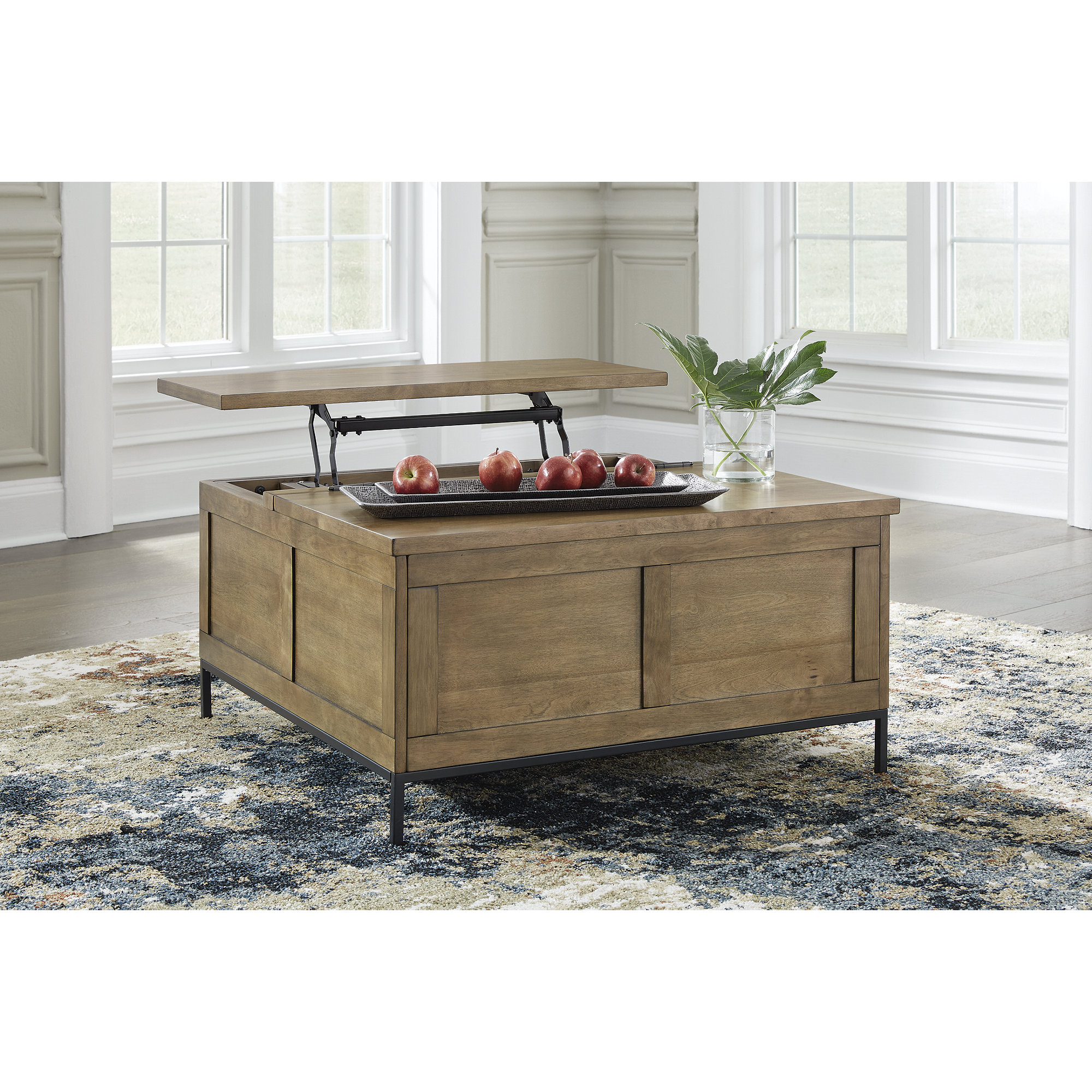 Signature Design by Ashley Torlanta Lift Top Coffee Table with Storage, Brown