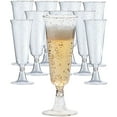 thumbnail image 2 of 60 Crown Display Quality Plastic Wine Flute Glasses, Rose Gold Glitter Glass Like Two Piece 5 Oz Stemmed Champagne Glasses - Rose Gold Sparkle, 2 of 10
