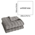 thumbnail image 3 of ZFYXGS Milk Fleece Blanket Winter Thickened Office Nap Coral Fleece Sofa Cover Blanket Shawl Small Blanket All-season Use 70x78 inches Gray, 3 of 6
