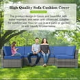 thumbnail image 6 of FKSLIFE 23.6"×23.6"×3.35" Outdoor Patio Cushion Covers with Zipper 14 Pack Waterproof Slipcovers, 6 of 7