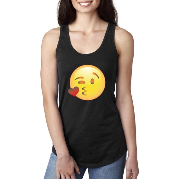Normal is Boring - Women's Racerback Tank Top, up to Women Size 2XL - Emoji Winky Face
