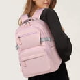 thumbnail image 5 of Aesthetic Large Laptop Backpack Y2K Vintage College Daypack for Travel Work Lightweight Waterproof Commute Bag (Light Pink), 5 of 5