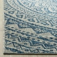 thumbnail image 3 of SAFAVIEH Courtyard Josiah Floral Medallion Indoor/Outdoor Area Rug, Light Grey/Blue, 5'3" x 7'7", 3 of 7