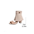 thumbnail image 5 of Viluyesy Chunky Heels Sandals for Womens, Back Zipper Open Toe Dress Comfortable 2026 Fashion Ankle Boots Shoes Beige US7.5, 5 of 5