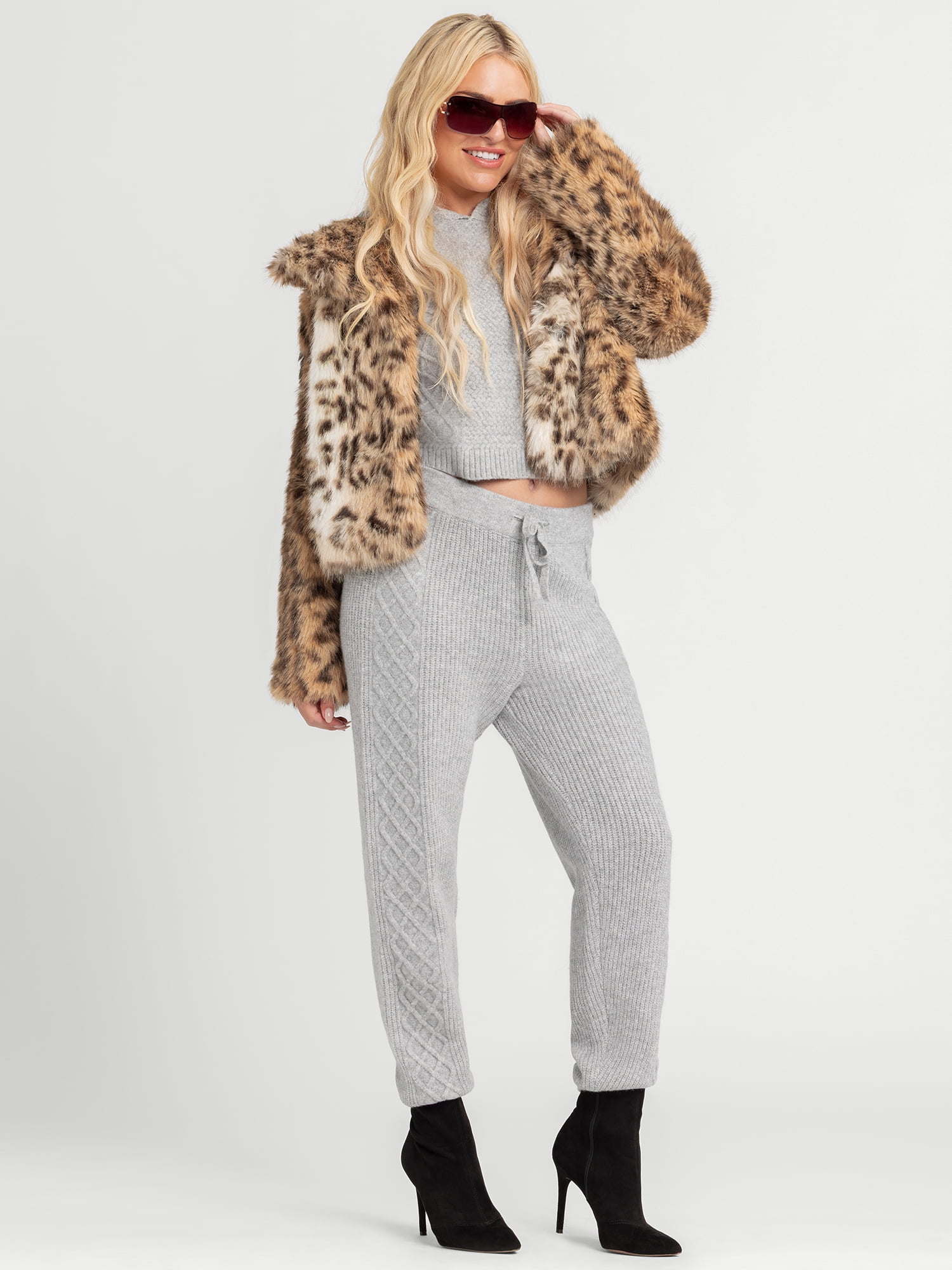 Jessica Simpson Women's Baela Sweater Jogger Pants, 27.5" Inseam, Sizes XS-XXL