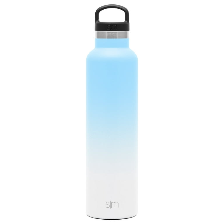 Simple Modern 24 Oz. Ascent Water Bottle - Hydro Vacuum Insulated Tumbler  Flask with Handle Lid - Double Wall Stainless Steel Reusable - Leakproof  Ombre: Santorini Breeze 