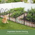thumbnail image 5 of Black Garden Fences Animal Barrier, 12.55" * 16.48" Garden Border Fencing, Rustproof Metal No Dig Fence for Dogs, Outdoor Fence, Dog Fencing for Patio, Flower Bed, Farm (Medium 10 PCS), 5 of 8