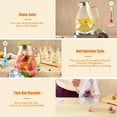 thumbnail image 5 of DUJUST Glass Pitcher with Golden Lid [68 oz], Elegant Diamond Design Water Pitcher with Handle, Decoration for Room, Durable Water Glass Carafe for Ice Tea, Beverage, Hot/Cold Coffee, 5 of 7