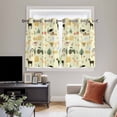 thumbnail image 4 of Cartoon Farmhouse Kitchen Curtains Window Panels, Cute Watercolor Cabin Animals Trees Yellow Insulated Window Treatment Curtain, Grommet Curtains for Bedroom/Living Room/Bathroom, 2 Piece 42"Wx45"L, 4 of 8