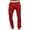 Red, variant on Giftesty Men Pants ,Men's Casual Button Open Slim Fit Straight Solid Color Trousers