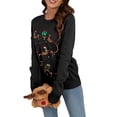 thumbnail image 2 of Musuos Women Christmas Sweater Casual Long Sleeve Round Neck Sequined Reindeer Knit Pullovers Fall Winter Sweater, S-XXL, 2 of 7