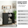 thumbnail image 6 of Giantex 2 Door Storage Base Cabinet, Freestanding Floor Cabinet, Kitchen Cupboard Storage Organizer, Black, 6 of 9