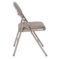 thumbnail image 3 of Chaise pliante de la série HERCULES en vinyle gris à double entretoise, 3 of 9