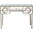 thumbnail image 4 of HomeRoots 396856 31 x 43.25 x 15 in. Antiqued Silver Crystal Console Table, 4 of 7