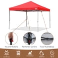 thumbnail image 4 of ABCCANOPY 12 Ft x 12 Ft Easy Pop up Outdoor Canopy Tent,Red, 4 of 8