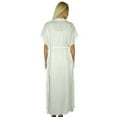 thumbnail image 5 of Bimba Women Cotton Long Kaftan With Pom Pom Tassels Maxi Caftan Beach Coverup, 5 of 5
