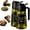 2Black, variant on CXINYI 16 oz Glass Olive Oil Dispenser for Kitchen, 2 in 1 Oil Sprayer Bottle for Cooking, Salad, BBQ and Frying,with 8 Waterproof Stickers,Black lid