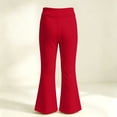 thumbnail image 6 of Bell Bottom Leggings for Girls Premium Stretch Flare Pants V‑crossover Slim Fit Side Pockets Athletic School‑ready Bottoms, 6 of 7