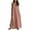 Pink, variant on Makaor Linen Dress Women Shift Button Maxi Dresses Plus Size Sleeveless Dress Solid V Neck Beach Vacation Clothes Black XL