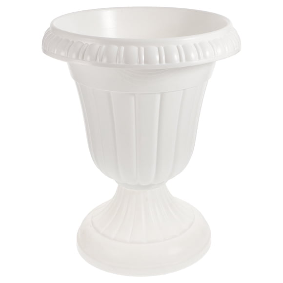 Pote decorativo maceta plástica maceta para pórches de porche (blanco)