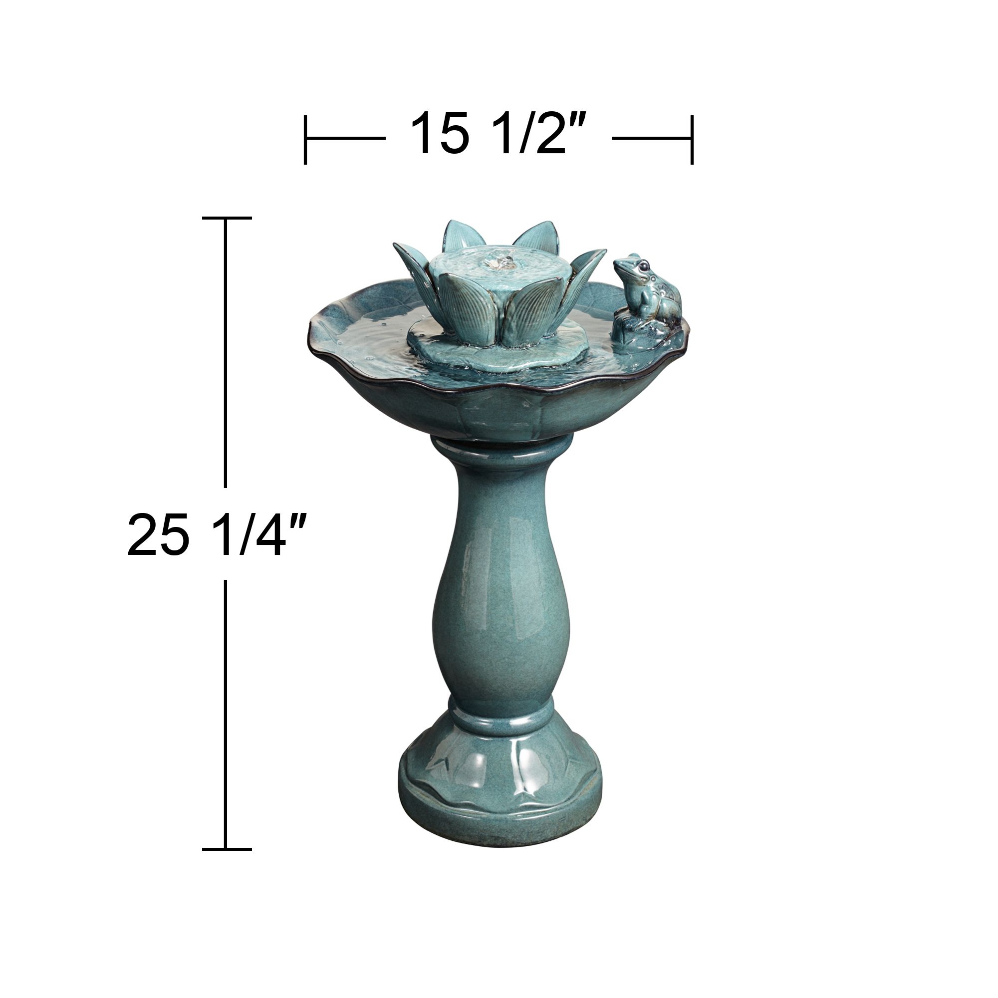 John Timberland Pleasant Pond Modern Bubbler Lotus Flower Outdoor Floor Water Fountain 25 1/4" for Yard Garden Patio Deck Porch House Exterior - image 4 of 9