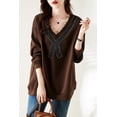 thumbnail image 6 of New V-neck Bow Rhinestone Sweater, 6 of 9