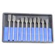 thumbnail image 1 of Riwesomey Fresa de carburo de tungsteno con vástago de 1/8 , 10 Uds., juego de brocas cónicas de acero rotativas, broca de diamante de 3mm Artesanía Riwesomey GJ2622-00B, 1 of 6