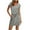 11#Gray, variant on Taylonsss Womens Casual Dress Solid Color Pocket Drawstring Waist Short Sleeve V Neck Knee-Length A-Line Dress for Everyday Casual Outfit