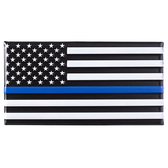 Support Law Enforcement Wooden Sign - 12" x 6", American Flag, Police Appreciation, President's Day, Memorial Day, 4th of July, Thin Blue Line Awareness, Wreath