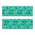thumbnail image 2 of Teal Bench Cushion Set of 2, 3D Cube Pattern Abstract Squares Vibrant Colored Geometric Shapes Design Modern, Standard Size Foam Pad and Decorative Cover, Sea Green Blue, by Ambesonne, 2 of 4