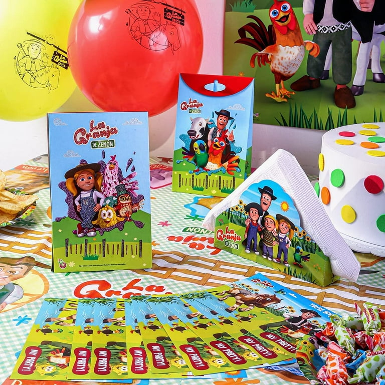 LA GRANJA DE ZENON Supply Birthday  Party Decorations Set serves 10 for  Creating Theme Party 