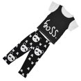 thumbnail image 5 of Trajes de tela de algodón para bebés a la moda, pantalones cortos de algodón transpirables para niños pequeños, pantalones con patrón de Panda, negro, 90cm, 5 of 5