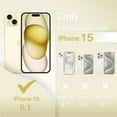 thumbnail image 2 of JETech Ultra Slim (0.35mm Thin) Case for iPhone 15 6.1-Inch, Camera Lens Cover Full Protection, Lightweight Matte Finish PP Hard Minimalist Case, Support Wireless Charging (Yellow), 2 of 6