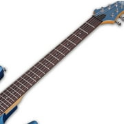 Schecter C-6 Deluxe Series Electric Guitar - Satin Light Blue Metallic
