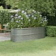 thumbnail image 3 of vidaXL Raised Garden Bed Raised Flower Bed Galvanized Steel Outdoor Planter, 3 of 6
