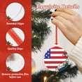 thumbnail image 4 of Naloa American Astronaut Runs Forward Acrylic Santa Tree Decorations Christmas Hanging Pendant for Christmas Winter New Year Party Hanging Decorations-Round Shape, 4 of 7