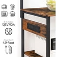 thumbnail image 4 of Rack Hoobro Large Bakers With Power Outlets 6-tier Microwave Stand With 4 Hooks, 4 of 9