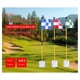 thumbnail image 5 of Bandera Verde de Golf Negra y Amarilla, de Bandera Colorida de Dos Secciones A Cuadros con Orificio de Objetivo Verde, Suministros de Golf, 5 of 5